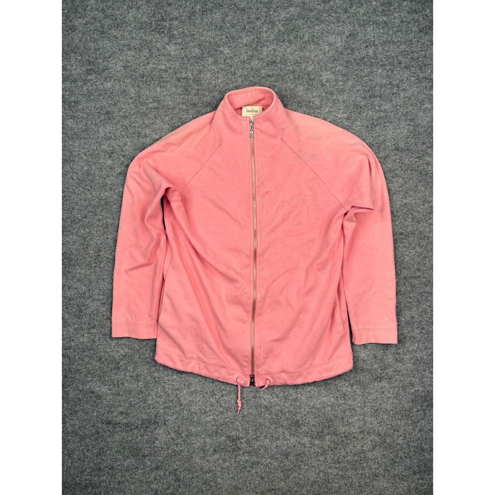 Neiman Marcus Exclusive Women Pink 100% Cotton Full Zip Sweatshirt Size S